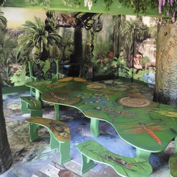 Jungle themed meeting room at bristol zoo by the wild deck company Jungle themed meeting room at bristol zoo by the wild deck company