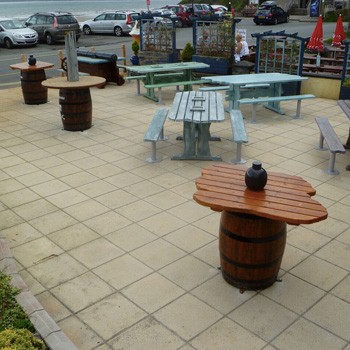 Pirate themed seating and picnic area by the wild deck company Pirate themed seating and picnic area by the wild deck company