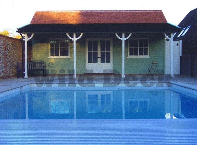 Pool house front view Pool house front view