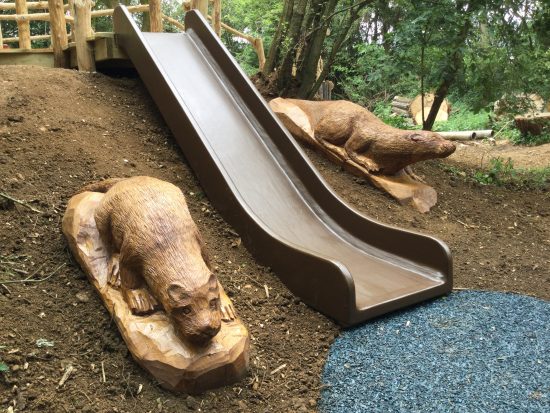 slide and otters rushden lakes play area