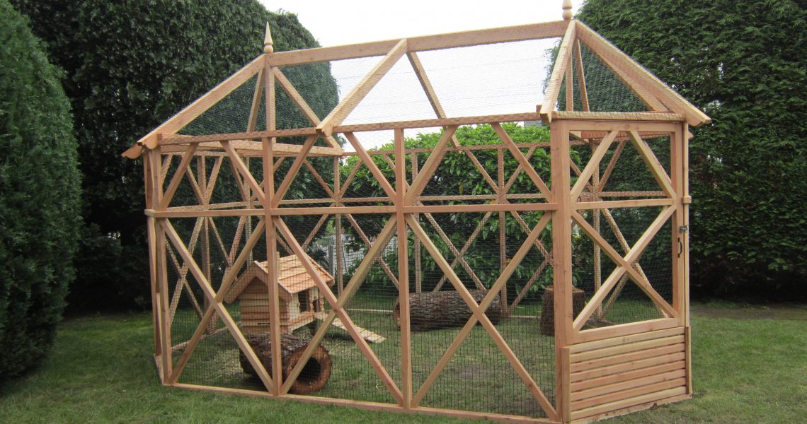 wooden garden rabbit hutch pergola